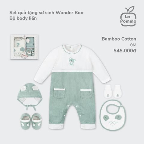  Set quà tặng sơ sinh Wonder Box - Bộ body liền 