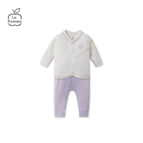  Bộ dài tay La Pomme cúc giữa baby kisses - Tím 