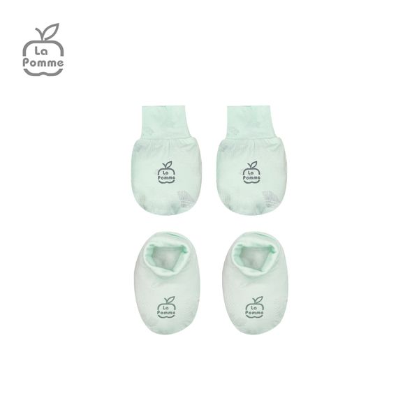  GHF049 Set bao tay bao chân La Pomme Chiếc lá - Hồng 