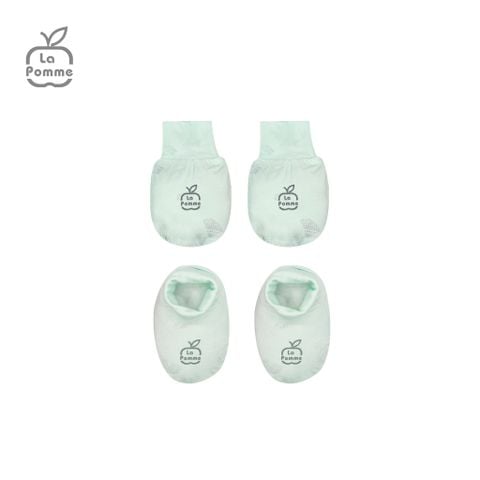  GHF049 Set bao tay bao chân La Pomme Chiếc lá - Hồng 