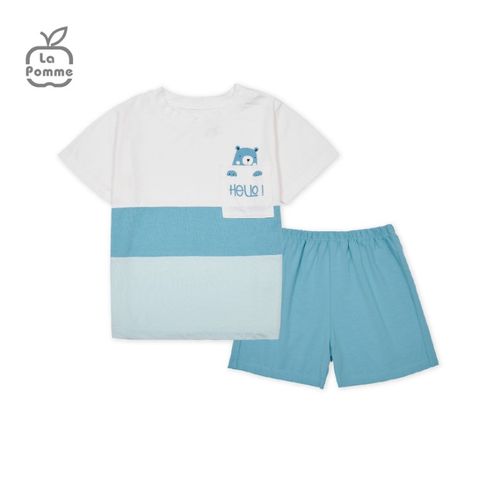  Bộ cộc tay La Pomme Hello Little Bear - Nâu 