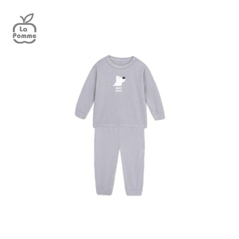  Bộ dài tay La Pomme Chú chó trắng Tommy - Hồng cam 
