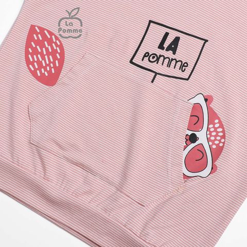  SL195 Bộ dài tay kẻ Chú Rái cá La Pomme - Hồng 