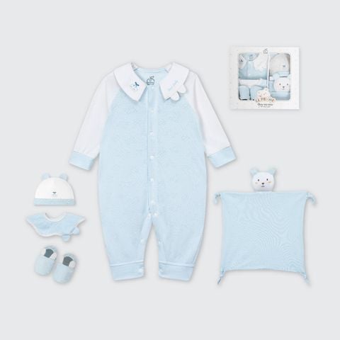  Set quà tặng sơ sinh La Pomme Gấu Cherry - Bộ body liền 
