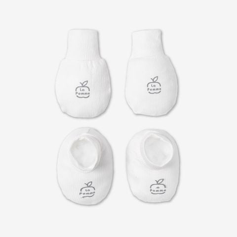  Set bao tay bao chân sơ sinh La Pomme Gấu và cá nhỏ 