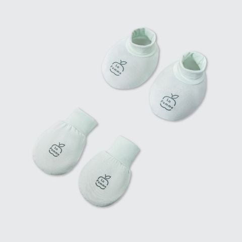  Set bao tay bao chân sơ sinh La Pomme mềm mịn 