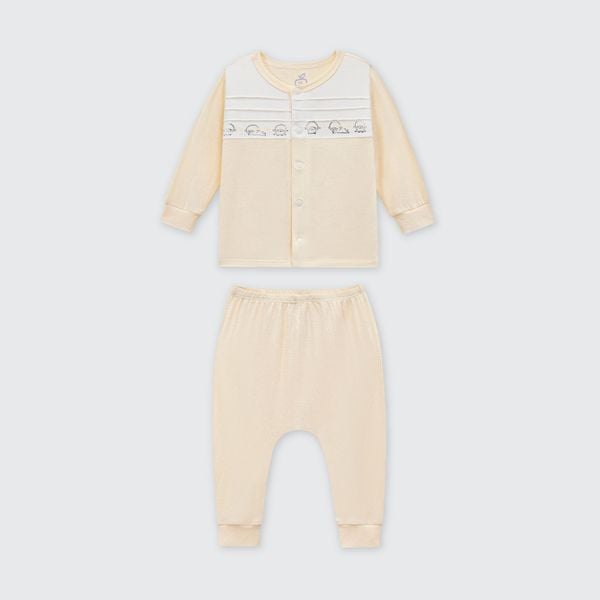  Bộ dài tay cúc giữa La Pomme cừu bông năng động 