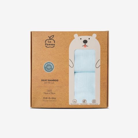  K002 Set 2 Khăn đa năng sợi tre lụa La Pomme - 75x75cm 