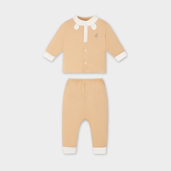  Bộ dài tay La Pomme cúc thẳng Happy Days 