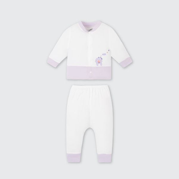  Bộ dài tay La Pomme cúc thẳng hoạ tiết đáng yêu 