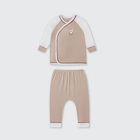  Bộ dài tay cúc lệch La Pomme ngỗng con hoạt bát 