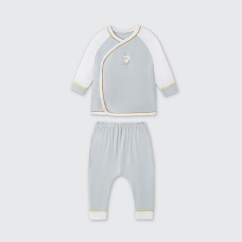  Bộ dài tay cúc lệch La Pomme ngỗng con hoạt bát 