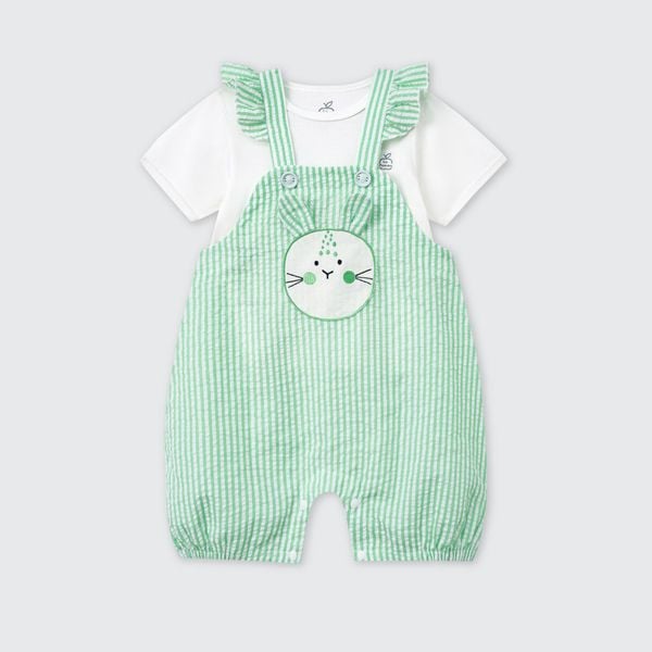  Bộ yếm rời kèm áo cộc tay La Pomme Thỏ Con Nhí Nhảnh 