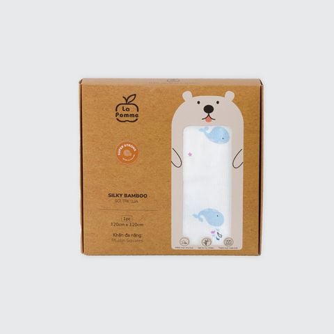  K003 Khăn đa năng sợi tre lụa La Pomme - 120x120cm 