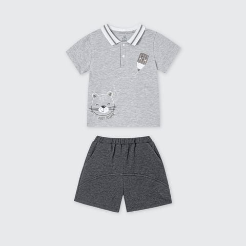  Bộ cộc tay polo La Pomme hổ con năng động 