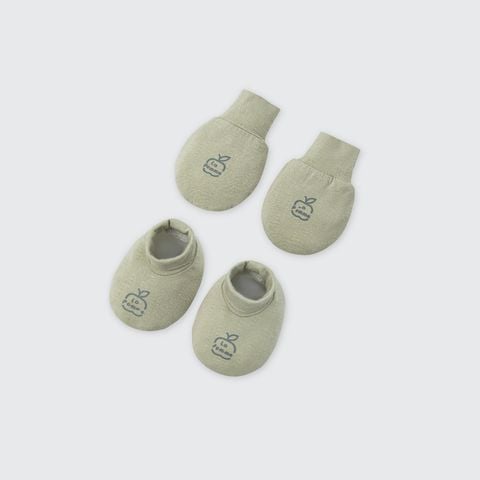  Set bao tay bao chân sơ sinh La Pomme cừu bông năng động 