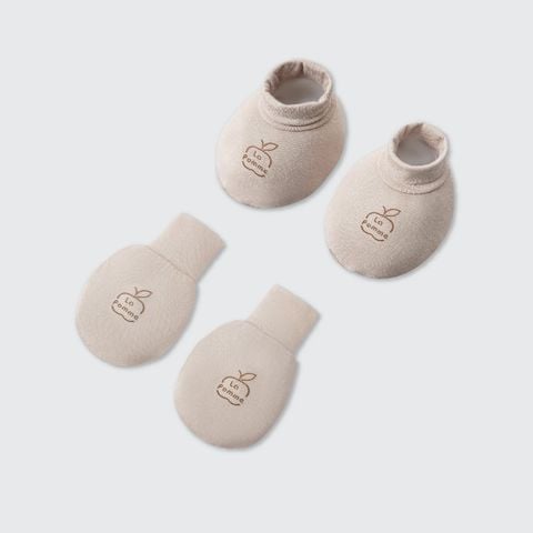  Set bao tay bao chân sơ sinh La Pomme mềm mịn 
