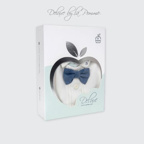  Body dài tay kèm mũ La Pomme Deluxe thêu cổ thanh lịch 