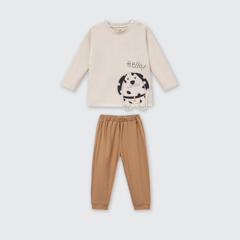  Bộ dài tay La Pomme Hello Puppy 