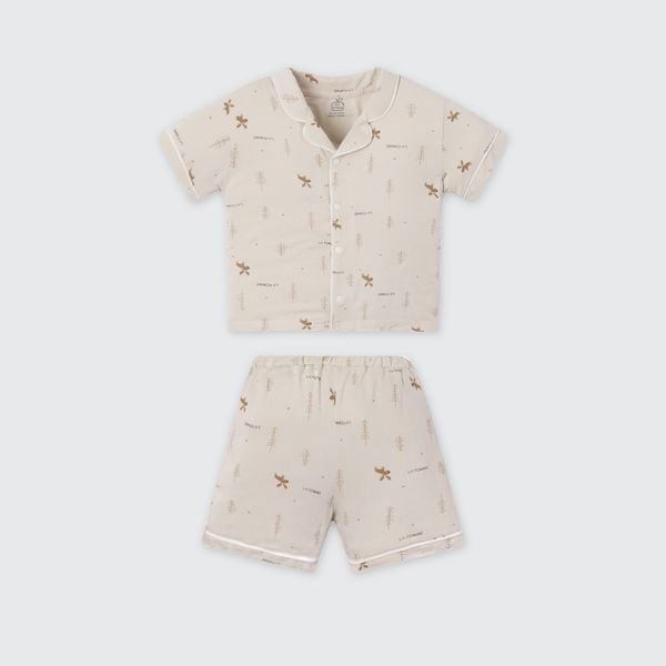  Bộ cộc tay Pyjama La Pomme Hươu nhỏ 