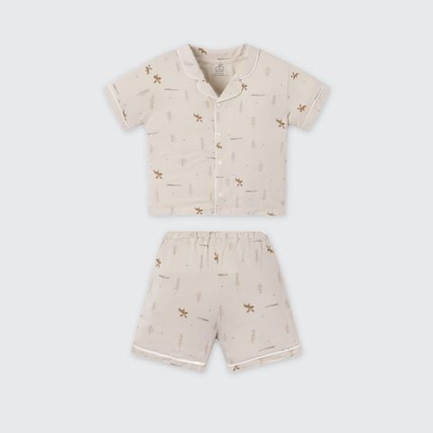  Bộ cộc tay Pyjama La Pomme Hươu nhỏ 