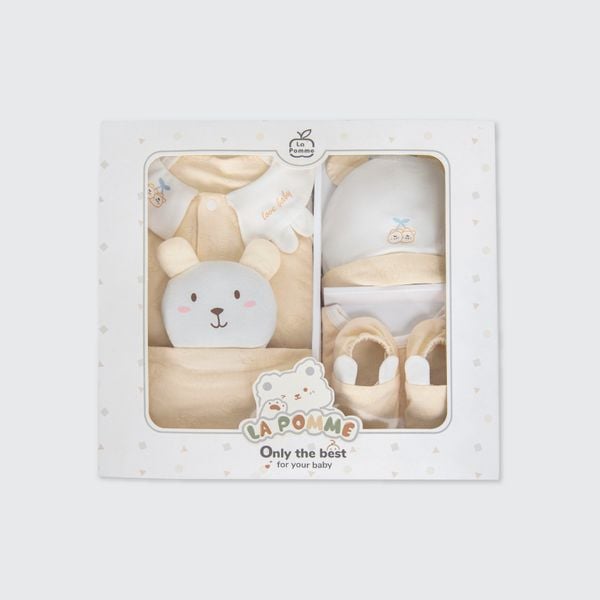  Set quà tặng sơ sinh La Pomme Gấu Cherry - Bộ body liền 