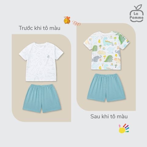  Bộ cộc tay La Pomme Cùng bé tô màu 