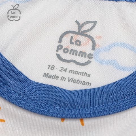  Bộ cộc tay La Pomme Bầu trời viền màu - Cam 