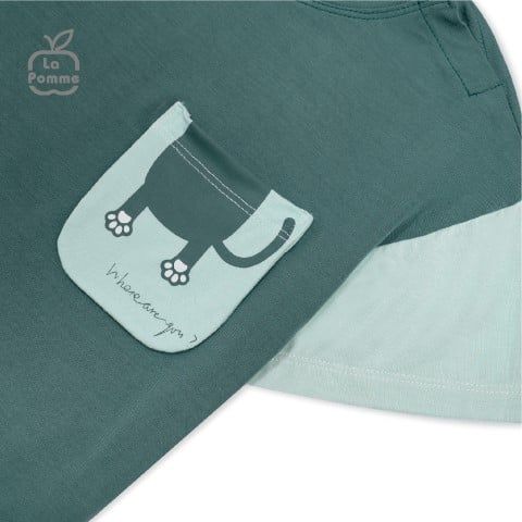  Bộ cộc tay La Pomme mèo Lật mở ú oà - Hồng đất 