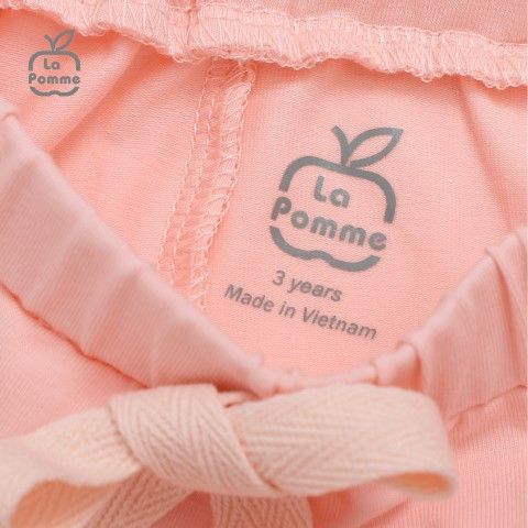  Bộ cộc tay La Pomme polo cổ ren - Hồng 