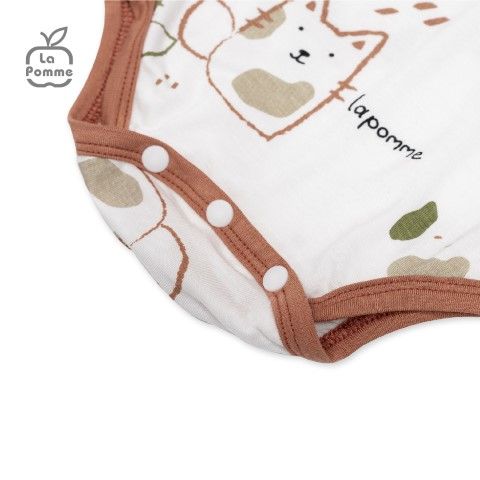 Body chip dài tay La Pomme lovely baby - Nâu 