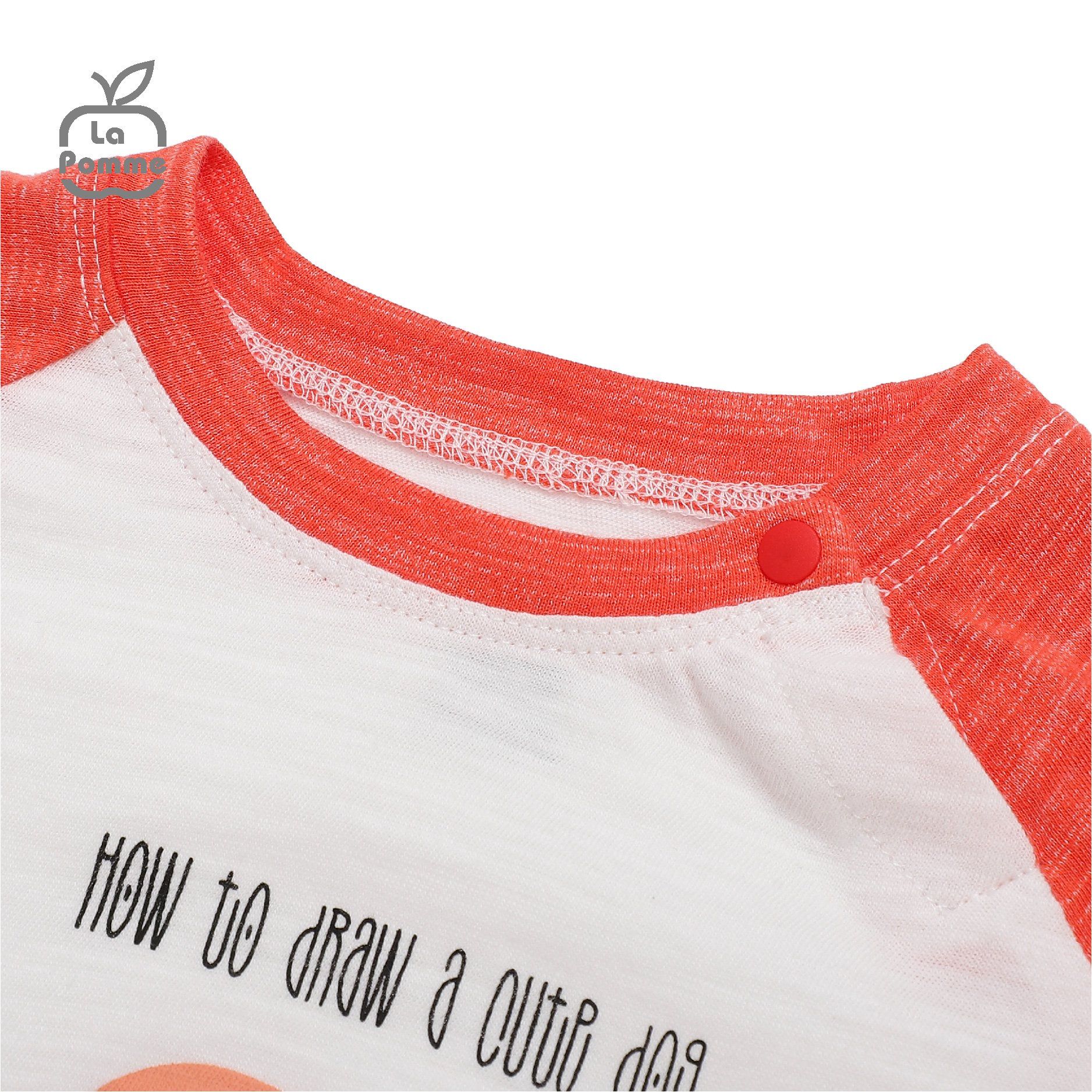  Bộ cộc tay La Pomme Raglan cún nhỏ - Tím 