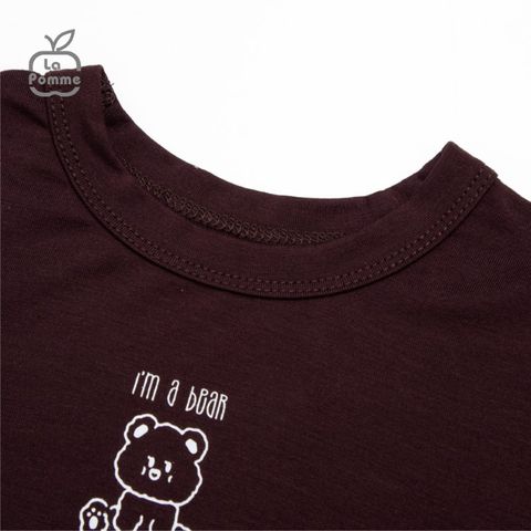  Bộ cộc tay La Pomme Teddy Bear - Tím than 