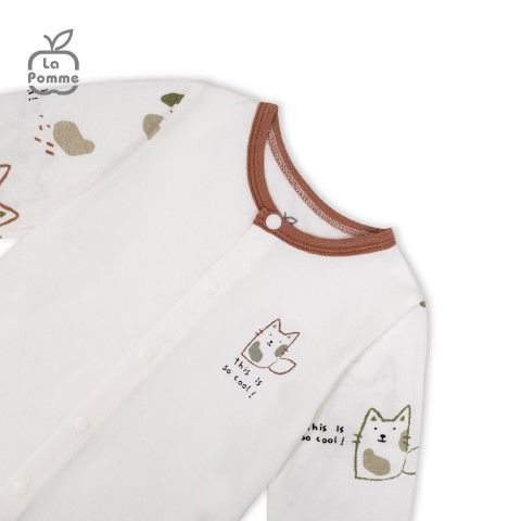  Body dài tay La Pomme lovely baby - Nâu 