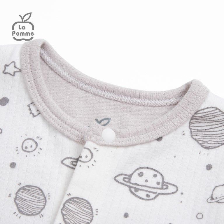  Bộ Dài Tay La Pomme Cúc lệch Fun Galaxy - Ghi 