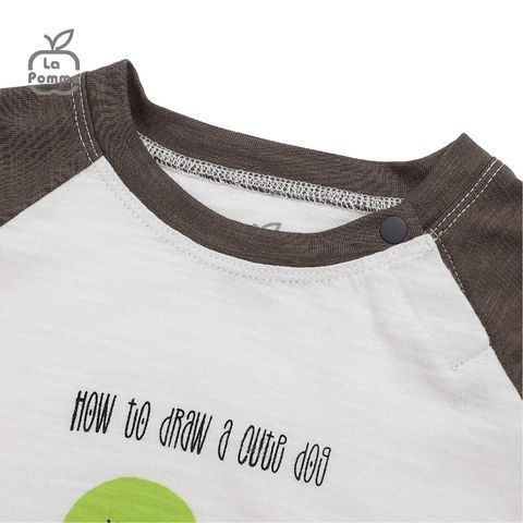  Bộ cộc tay La Pomme Raglan cún nhỏ - Tím 