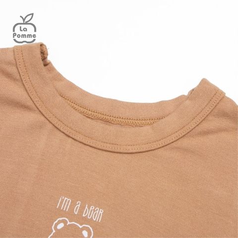  Bộ cộc tay La Pomme Teddy Bear - Hồng đỏ 