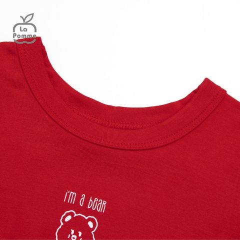  Bộ cộc tay La Pomme Teddy Bear - Đỏ 