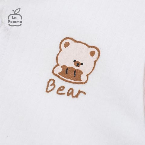  Áo Gile La Pomme viền màu túi đôi - Trắng 