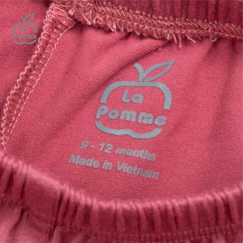  Bộ cộc tay La Pomme Teddy Bear - Hồng đỏ 