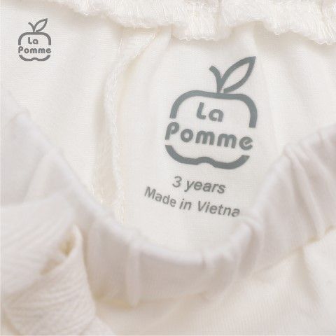  Bộ cộc tay La Pomme polo cổ ren - Trắng 
