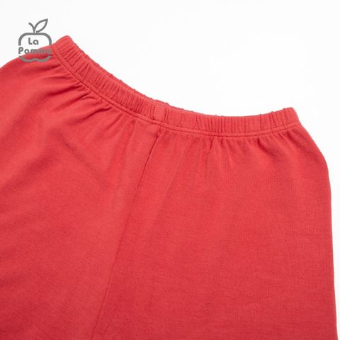  Bộ cộc tay La Pomme Teddy Bear - Hồng đỏ 