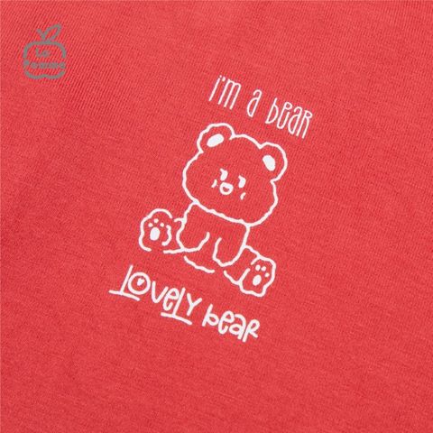  Bộ cộc tay La Pomme Teddy Bear - Đỏ 