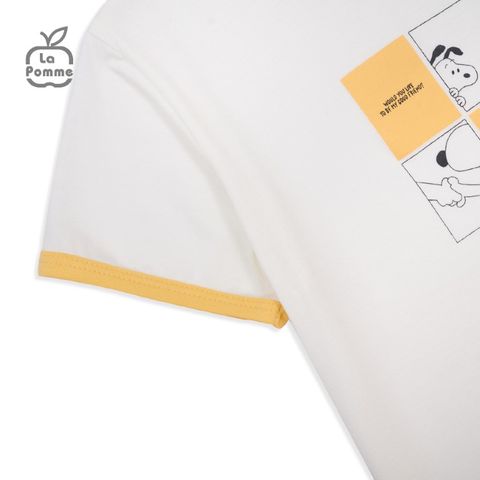  Bộ cộc tay La Pomme chú chó Scoopy - Vàng 