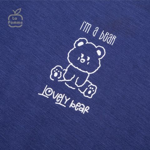  Bộ cộc tay La Pomme Teddy Bear - Cam nhạt 