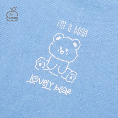  Bộ cộc tay La Pomme Teddy Bear - Đỏ 