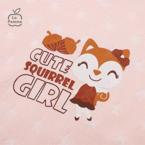  Bộ dài tay La Pomme Cute Squirrel Girl - Hồng 
