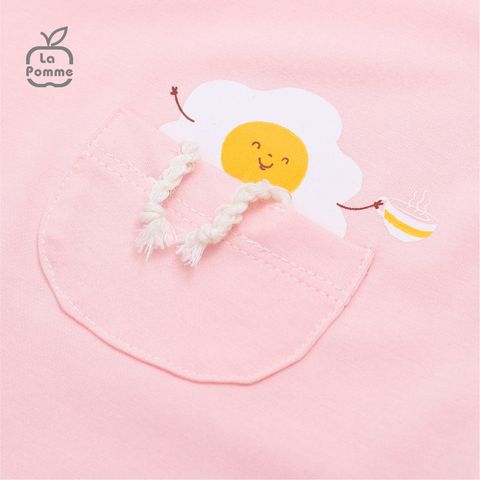  Bộ dài tay La Pomme Smiling Egg - Hồng 