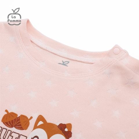  Bộ dài tay La Pomme Cute Squirrel Girl - Hồng 