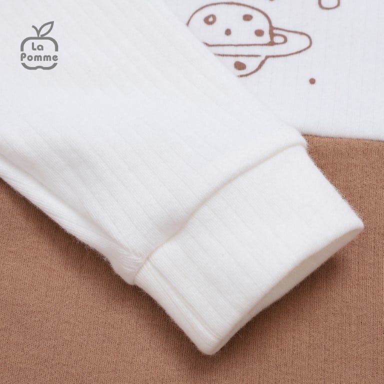  Bộ Dài Tay La Pomme Cúc Giữa Fun Galaxy - Nâu 